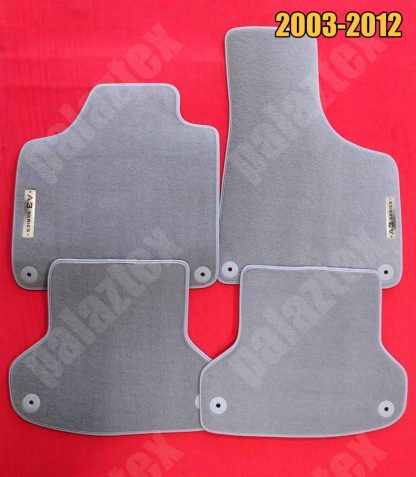 audi a3 gri velur halı paspas seti metal logolu