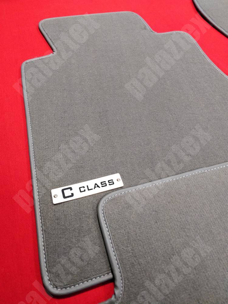 mercedes 190 w201 gri velur halı paspas seti logolu