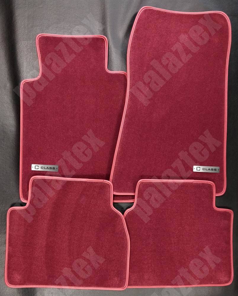 mercedes w201 kırmızı velur halı paspas takımı