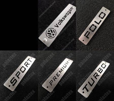 vw polo metal paspas logoları