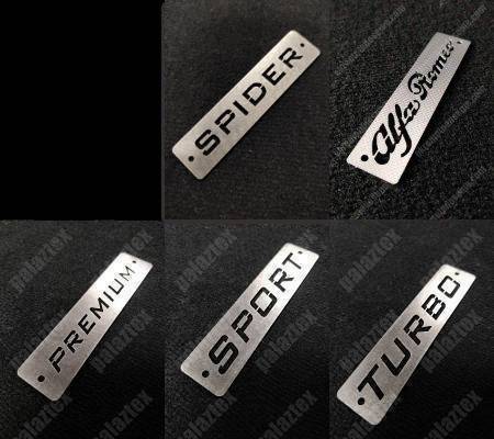 alfa romeo spider metal paspas logosu