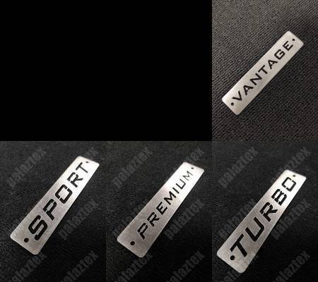 aston martin vantage metal paspas logoları