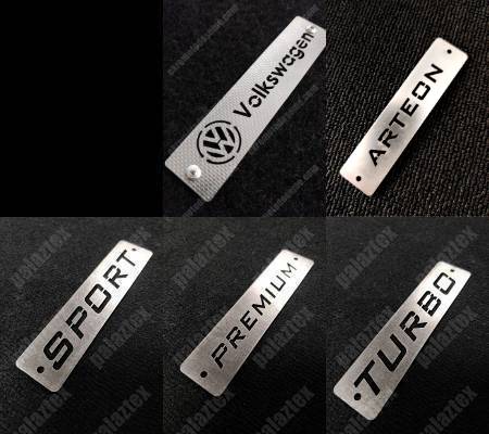 vw arteon metal paspas logosu