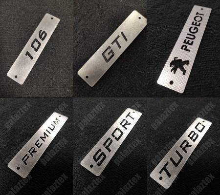 peugeot 106 metal paspas logosu