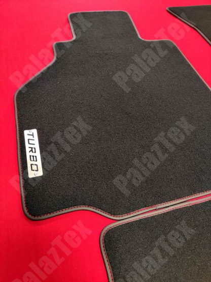 logolu porsche 911 siyah halı paspas