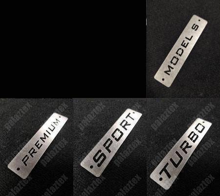 tesla model s metal paspas logosu