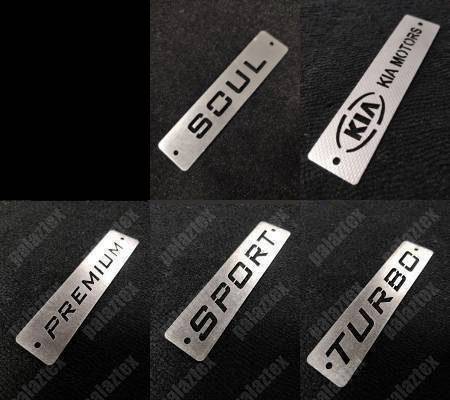 kia soul metal paspas logosu