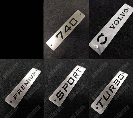 volvo 740 metal paspas logosu