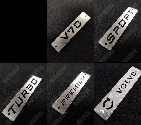 volvo v70 metal paspas logosu