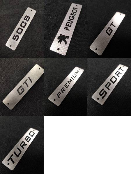 peugeot 5008 metal paspas logosu
