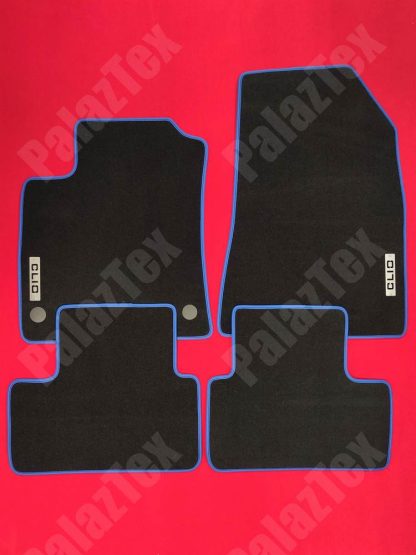 renault clio 5 mavi kenar velur paspas