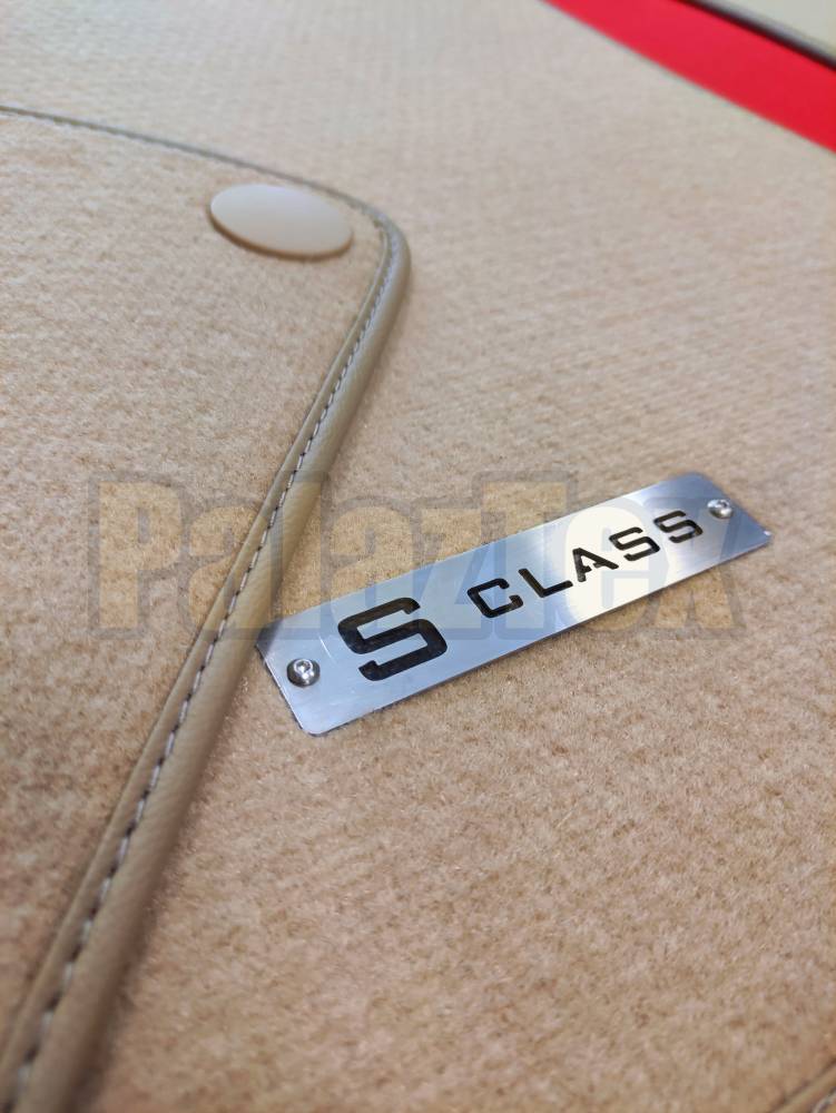 mercedes s coupe bej logolu halı paspas