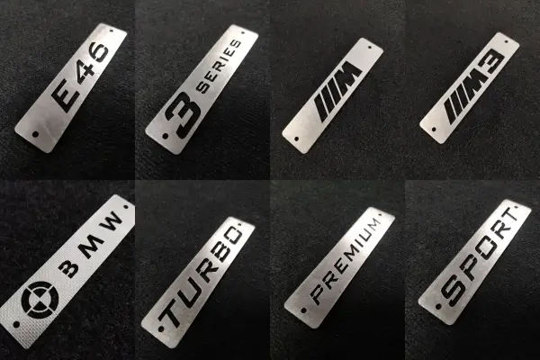 bmw e46 metal logo