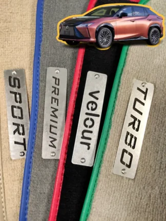 lexus rz velur paspas çeşitleri, velour metal logo, gri bej siyah halı rengi