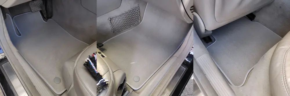 mercedes w211 velur paspas uygulaması ön ve arka paspas kolaj