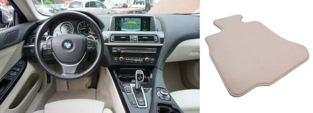 bmw 6 serisi için bej paspas fikri