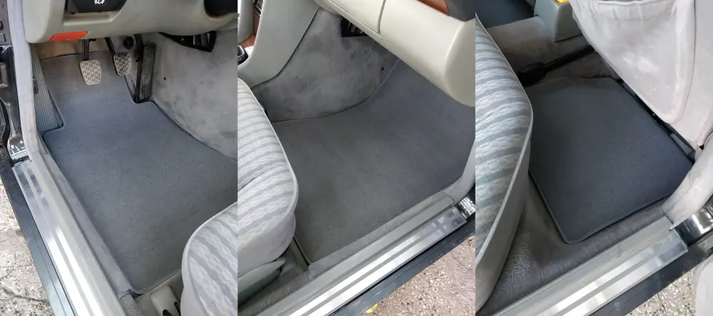 mercedes w124 gri velur paspas uygulaması
