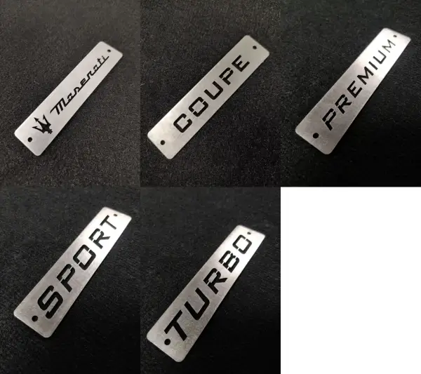 maserati coupe spyder metal logo