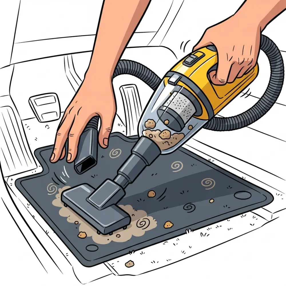 oto halı paspası elektrikli süpürge ile temizlemek
