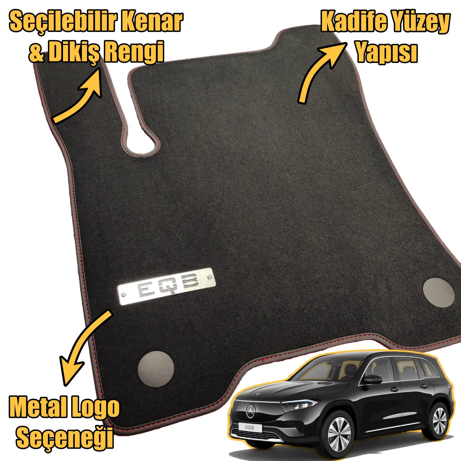 velur halı mercedes eqb paspas özellikleri