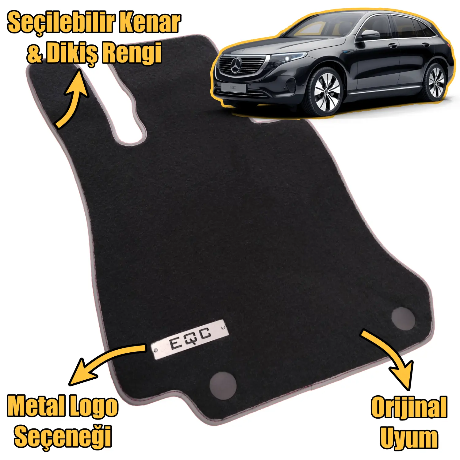 velur halı mercedes eqc paspas özellikleri
