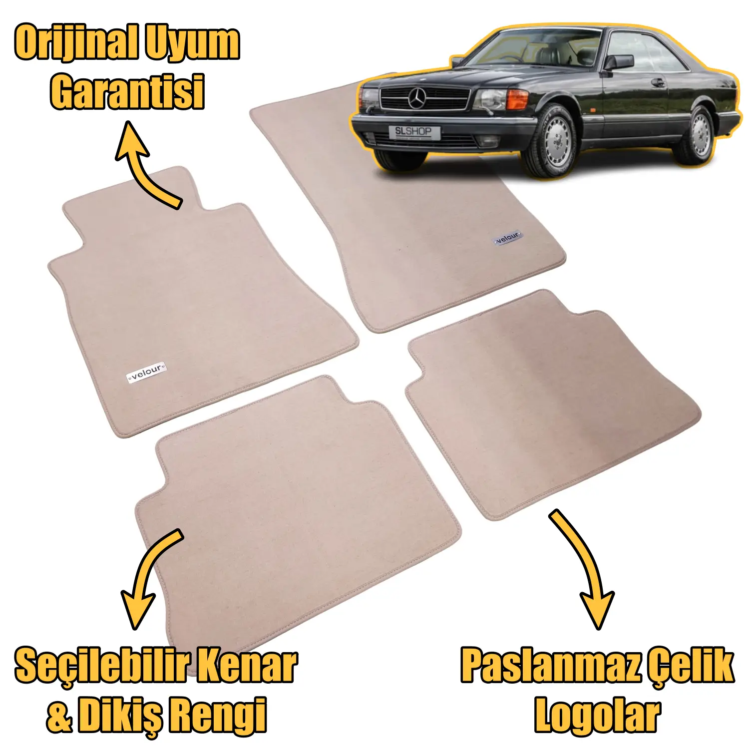 velur mercedes c126 sec paspas özellikleri