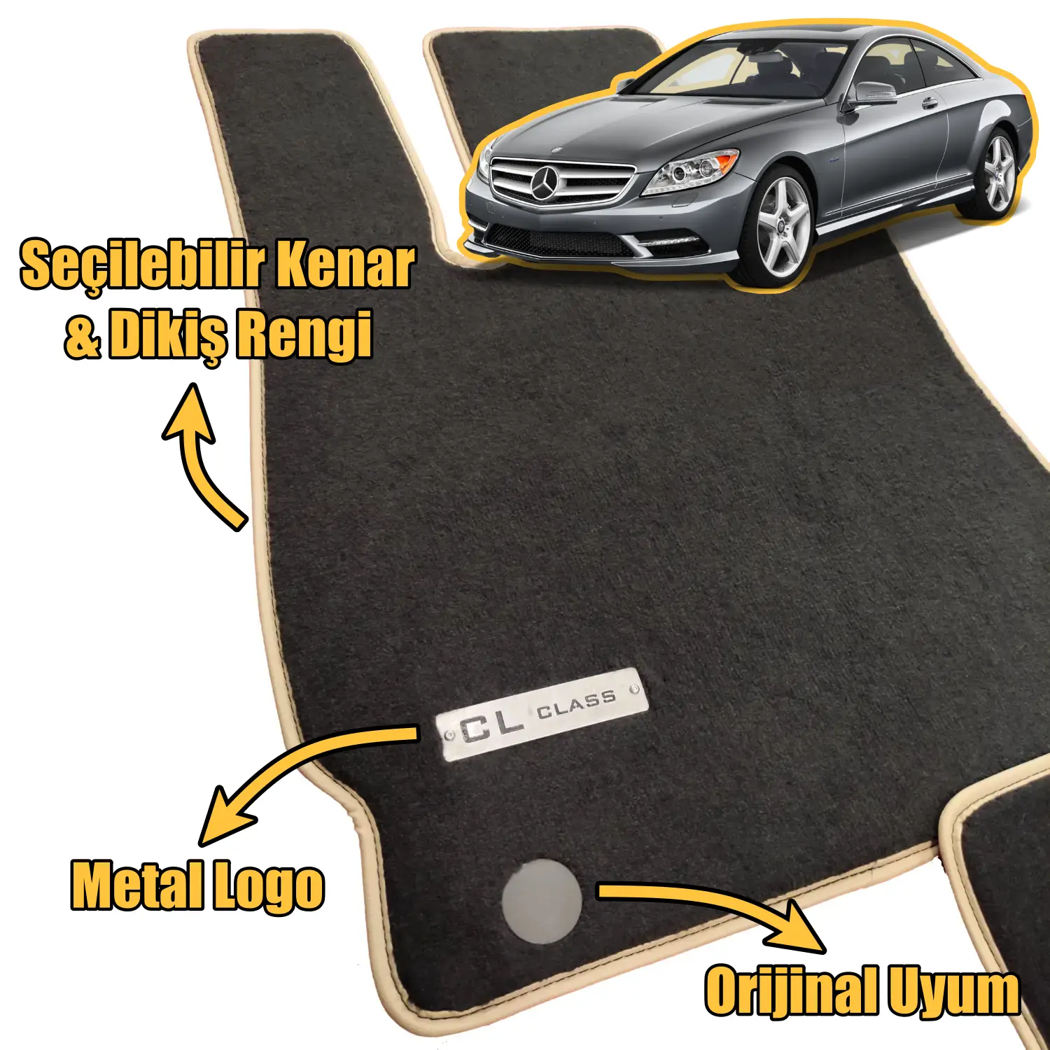 velur mercedes cl c216 w216 paspas özellikleri