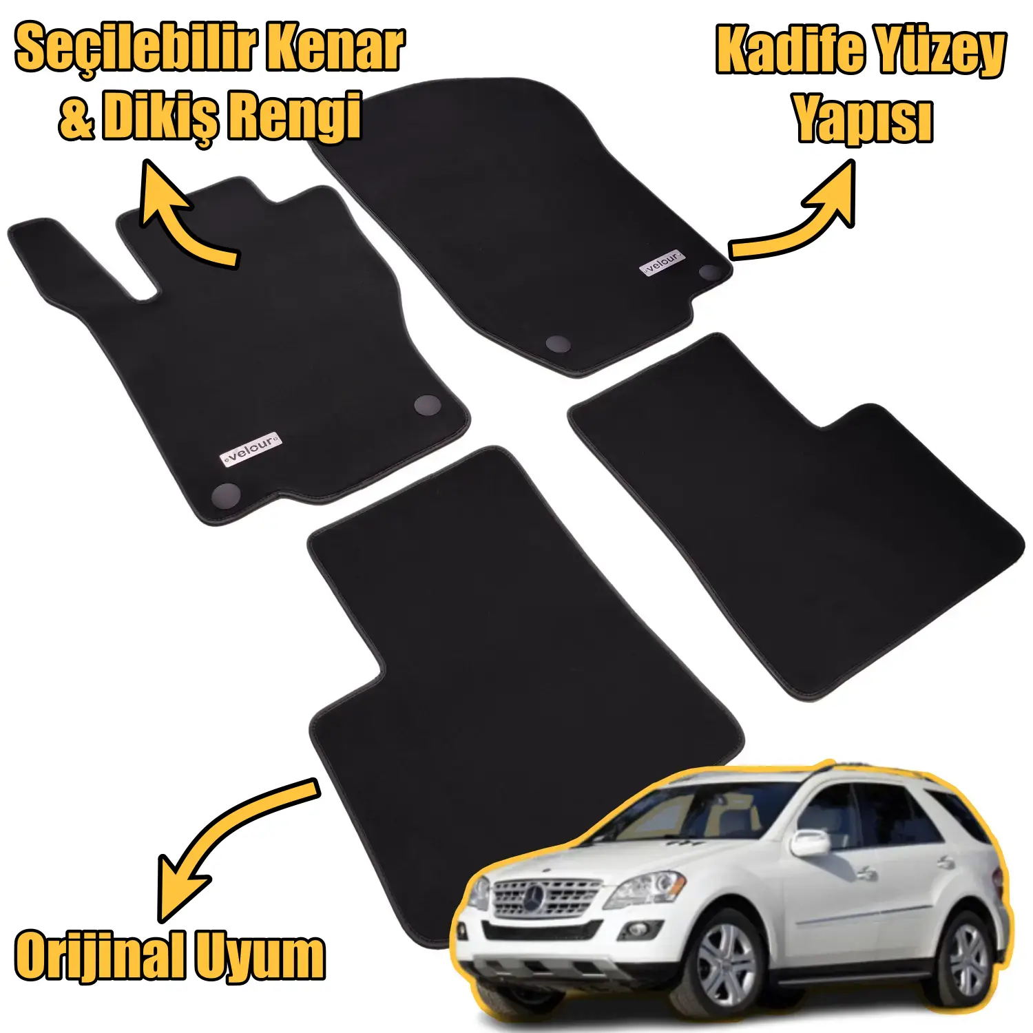 velur mercedes ml w164 paspas özellikleri 2005-2011