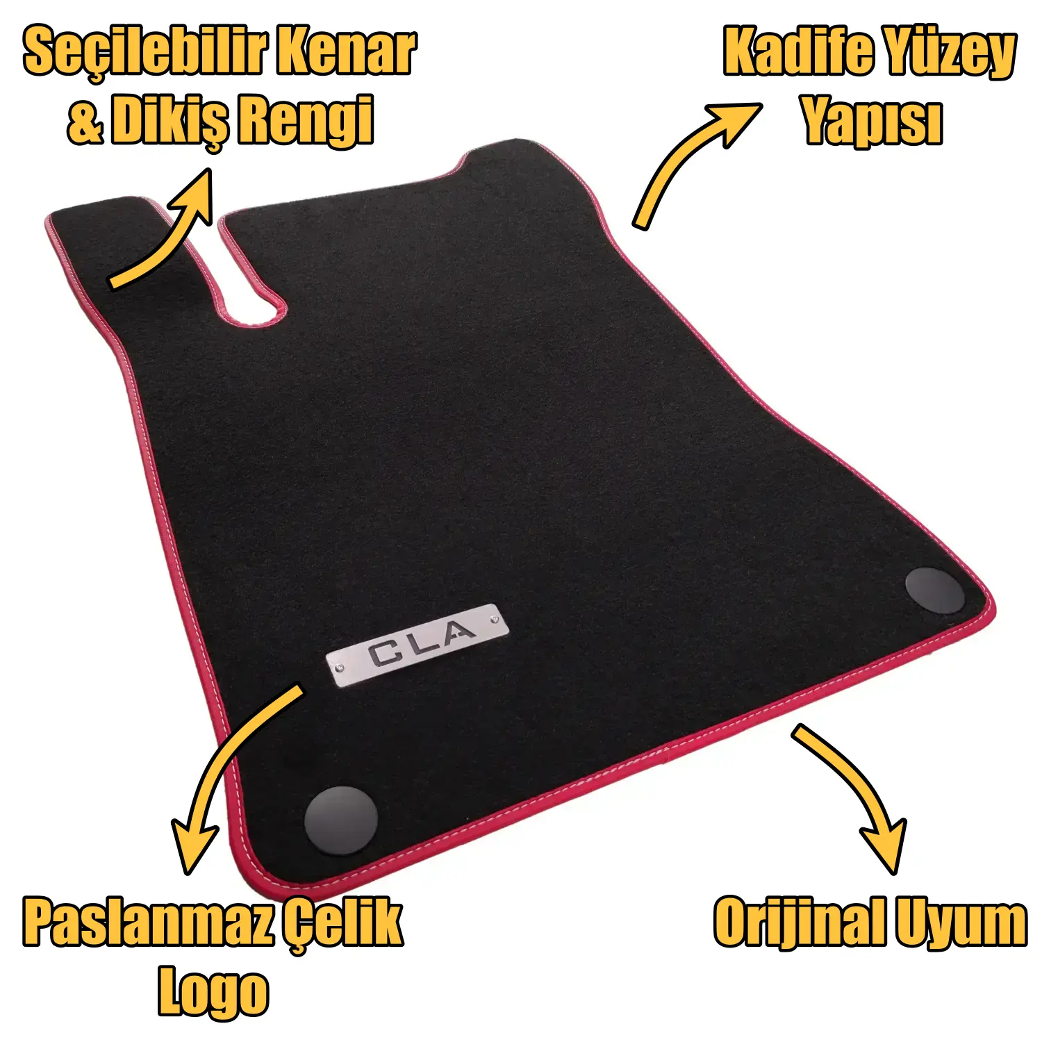 velur mercedes cla paspas özellikleri