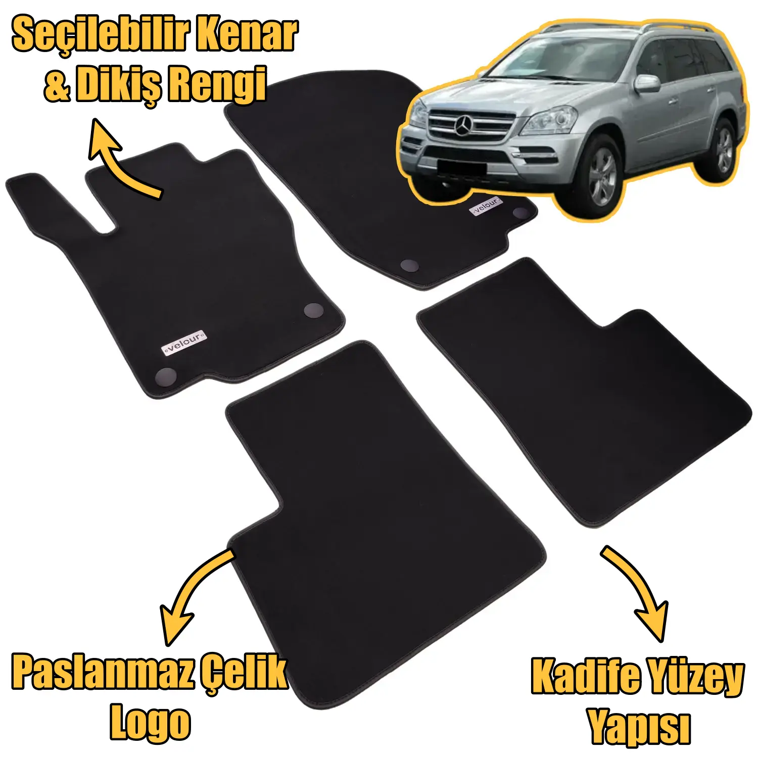 velur mercedes gl x164 paspas özellikleri