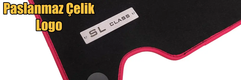 velur paspaslar için paslanmaz çelik logo