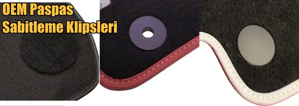 velur paspaslar için paspas sabitleme klipsleri