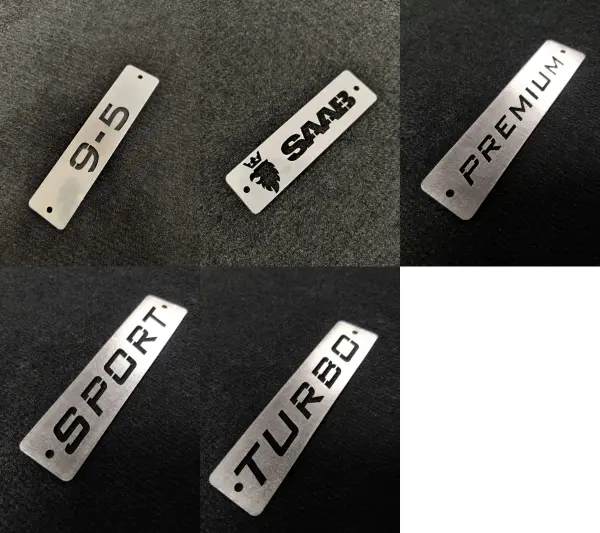 saab 9-5 metal logo